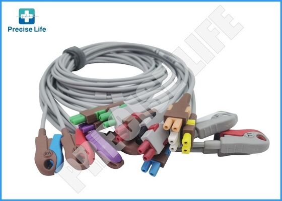 GE 2104749-001 ECG leadwire set Base 10 Grabber AHA GE 2104749-001 ECG cable