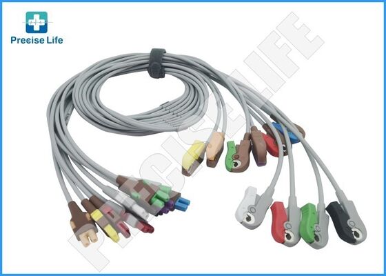 GE 2104749-001 ECG leadwire set Base 10 Grabber AHA GE 2104749-001 ECG cable
